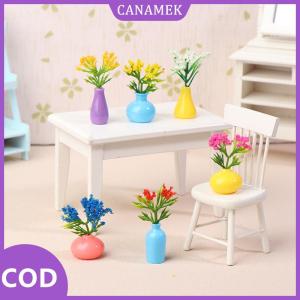 CANAMEK✨ 1 12 Dollhouse thu nhỏ hoa bình thực vật trong Chậu mô hình Dollhouse trang trí nhà đồ chơi vi cảnh quan phong cảnh đạo cụ ảnh