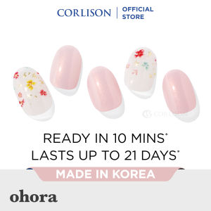 Ohora N Flower Champagne Manicure Semi-cured Gel Nail Strips ND-037-G