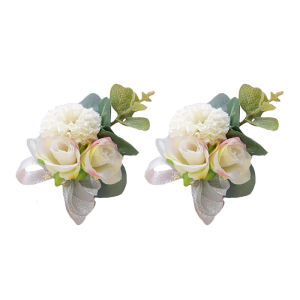 2Pcs hoa đeo cổ tay S Thiết Lập Cho Phù Dâu Và Khách Đám Cưới Phụ Kiện Trang Trí Cô Gái Phù Dâu hoa đeo cổ tay