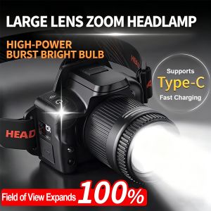 Rechargeable Super Bright LED Headlamp Waterproof Long Battery Life Motion Sensor Lightweight Outdoor Fishing Lampu Kepala