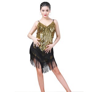 Sling Sequin Skirt Fringed Skirt Latin Dance Skirt Stage Costumes