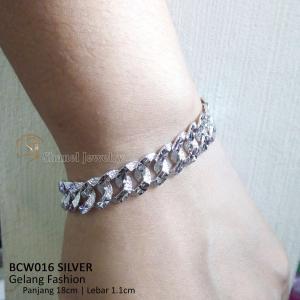 Xuping Jewelry Gelang Tangan Wanita Bracelet Sisik Naga Gold Silver Titanium Perhiasan Lapis Emas Import Fashion korea Gelang Emas Perak bcg016