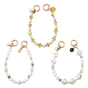 Phone Charms Strap Phone Case Decoration Chain Pearls Beaded Bag Charm Phone Wrist Strap for Woman Girls