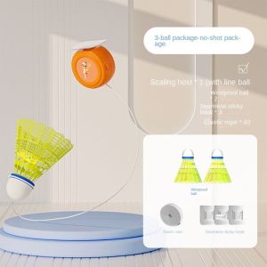 MOQIA 1 Set Accompanying Practice Traininer Badminton Rebound Spin Self Training  Badminton Training Tool Storage Self Training Badminton For Kids  Adult