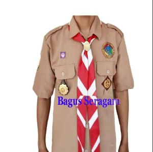 BAJU PRAMUKA GURU PEMBINA LAKI LAKI LENGAN PENDEK+HASDUK JUMBO 165 CM+RING-BAJU PRAMUKA