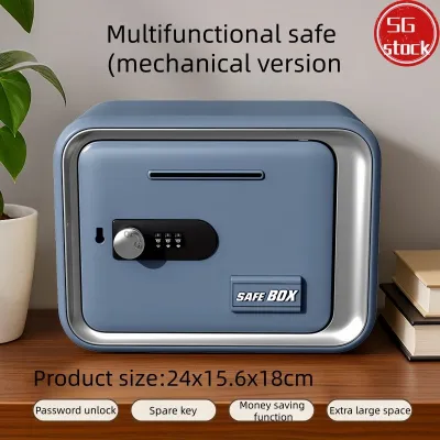 【SG stock】Mechanical Piggy Bank Password Electronic Double Protection Home Safe Box Student Gifts