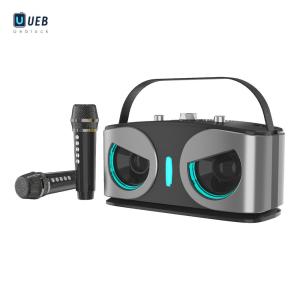 Ueblock✈ Outdoor BT Speaker with 2 Microphones Mini Karaoke Machine Rechargeable Battery for Girls Boys Family Home Party Birthday Gifts