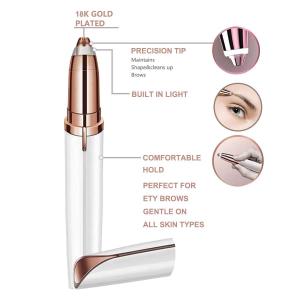 USB Rechargeable Electric Eyebrow Trimmer Makeup Mini Eye Brow Shaver Razor Portable Epilator Facial Hair Remover for Women