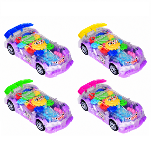 Transparent Toy Car (no116) with Visible Colored Moving Gear System Light and Sound