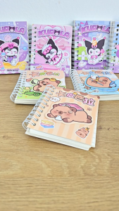 EZYLITTLES Cute Spiral Notebook A7 Capybara Design Student School Writing Book Stationery Drawing Journal Portable Mini Notepad for Kids Study Office Note Taking Sketching Doodle Travel Pocket Memo Book Gift for Girls Boys Students