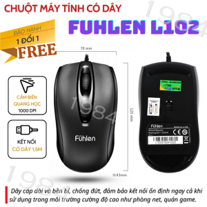 Chuột Có Dây Fuhlen L102 – Dòng Chuột  Giá Tốt Bền Bỉ Ổn Định dành cho văn phòng