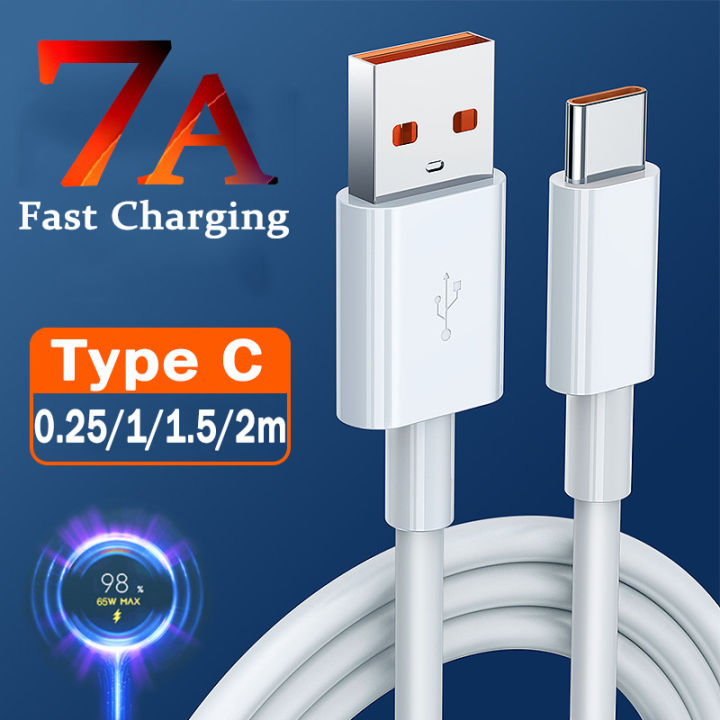 7A 100W Type C USB Cable SuperFast Charge Cable for Huawei Mate 40 30