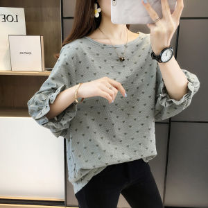 LEAShop ไซส์ใหญ่ เสื้อยืดสลายหัวใจแขนสามส่วน น่ารักมุมิมากมาย ใส่ทำงานหรือใส่เที่ยวก็เริสจ้าาา