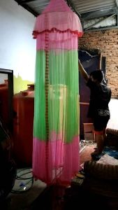 kelambu gantung pelangi ukuran 180×200 tinggi 250 cm bahan adem anti luntur
