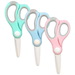 【Baby101】Baby Ceramic Food Safe Cutting Scissors Kitchen Food Scissors with Case & Cover 3 pieces set