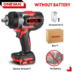 ONEVAN 2800N.M ประแจกระแทกไฟฟ้าไร้แปรงถ่าน ประแจแรงบิดไร้สาย 1/2 นิ้ว เครื่องมือไขควงสำหรับซ่อมรถสำหรับแบตเตอรี่ Makita 18V