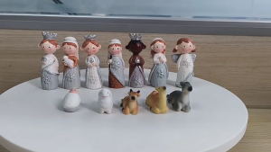 Christmas Nativity Figurines Resins Manger Holy Family Nativity Scene Statue for Xmases Indoor Home Table Decorations