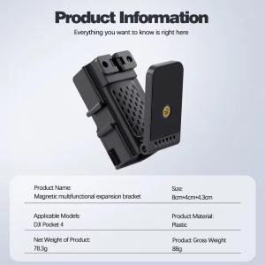 Magnetic Mount For DJI Osmo Pocket 4P Upgraded Accessories Adapter Clamp Magnet Suction Case Holder on Desktop 180° Adjustable Osmo Pocket 4P