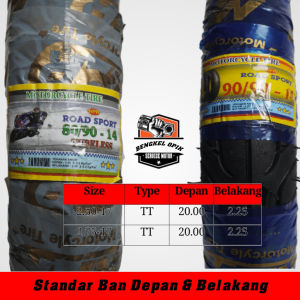 Ban Luar Motor Matic Ring 14 1 Pasang Ukuran 80/90 & 90/90 Ban Motor Honda Murah
