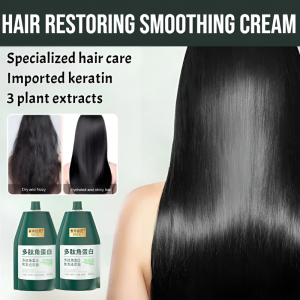 SPA Grade Peptide Keratin Burnt Hair Restoring Smoothing Cream Care Keratin Protein Correcting Hair Straightening Cream Repair Frizz Dry Hair