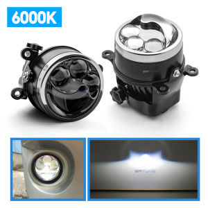 เลนส์โปรเจคเตอร์ไฟตัดหมอก LED แบบสามเมทริกซ์ H11สำหรับ Mitsubishi Mirage G4 Outlander Montero/Honda ใส่ได้พอดีซิตี้ซีวิคไฟตัดหมอก Jazz CR-V