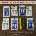 Cặp (02 bóng) đèn LED demi, xi nhan thấu kính siêu sáng T10 10SMD 5630 (Trắng). 