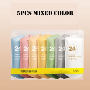 Borong 5pcs Disposable Panties Ladies Pure Cotton Travel Underwear Pregnant Women Daily Seluar Dalam Pantang Ibu Bersalin 一次性內褲