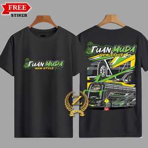 kaos anak motif bus tuan muda jb5 usia 1-12 tahun bahan catton combed30s