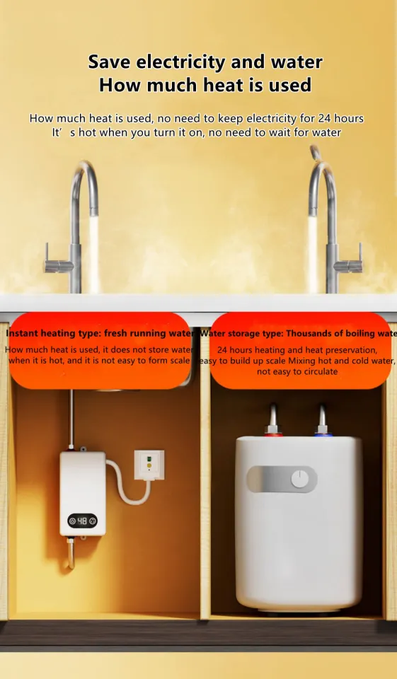 NGE electric water heater 220V electric, with self-regulating function of  non-trough electric water heater household bath machine small instant