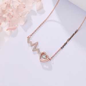 KALUNG TITANIUM DETAK 02 PERMATA PERHIASAN ANTI KARAT & ANTI LUNTUR (COD)