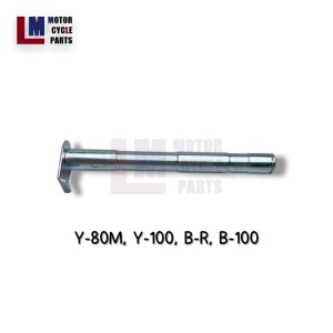 แกนขาตั้งกลาง YAMAHA Y 80 M Y 100 B R B 100 แบบตัน สีชุบ อะไหล่มอเตอร์ไซค์