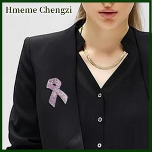 Hmeme Black Rhinestones Ribbon Brooch Pins For Women Men Elegant Fashion Lapel Pin Decoration Accessories Party Jewelry Gift