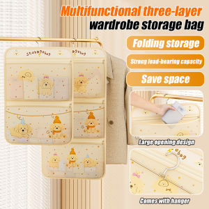 Storage Bag Hanging Bag Wall Hanging Door Multi-Layer Fabric Hanging Pocket Finishing Bag Dormitory Storage Bag Sundries Storage Artifact  收纳袋挂袋