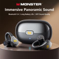 Monster MQT60 OWS Wireless Bluetooth 5.4 Headphones Long Life Gaming Earphones HIFI Stereo Sound Sport Earbuds With Mic. 