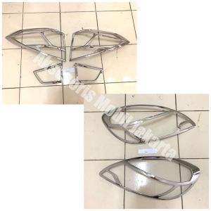 PAKET / SATUAN GARNISH CHROME BELAKANG MOBILIO RS LIST CHROME LAMPU UTAMA MOBIL MOBILIO RS