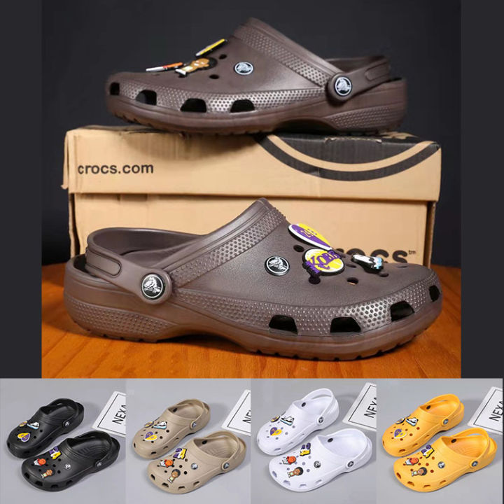 MENS FASHION SLIPPERS CROCS CLOG SLIP ON SUMMER BEACH SLIPPERS FOR