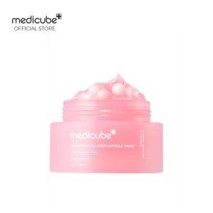 Medicube Salmon DNA PDRN Pink Collagen Capsule Cream - 55g | Face Moisturizer | Lightweight Moisturizing Cream