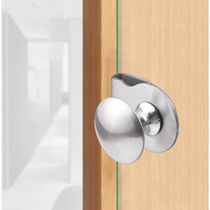 Bathroom Glass Door Handle/clamp Glass Showcases Cabinet Drawer Metal Pull Knob Install with Non-slip Screws No Drilling