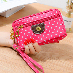 Korean Fashion Small Pouch Coin Purse Wallet Supplier 4 Zipper Pouch Bag Waterproof Material Good Quality Wallet for Women