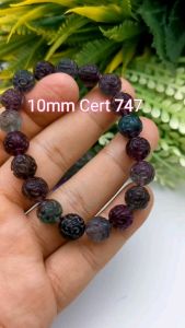 天然高级萤石回纹珠手串 (附证书/WithCert) Natural High Grade Fluorite Bracelet