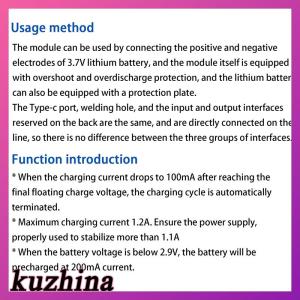 [kuzhina] การชาร์จและการปลดชาร์จโมดูลแบบบูรณาการการป้องกันบอร์ดพลังงานแบตเตอรี่ลิเธียม