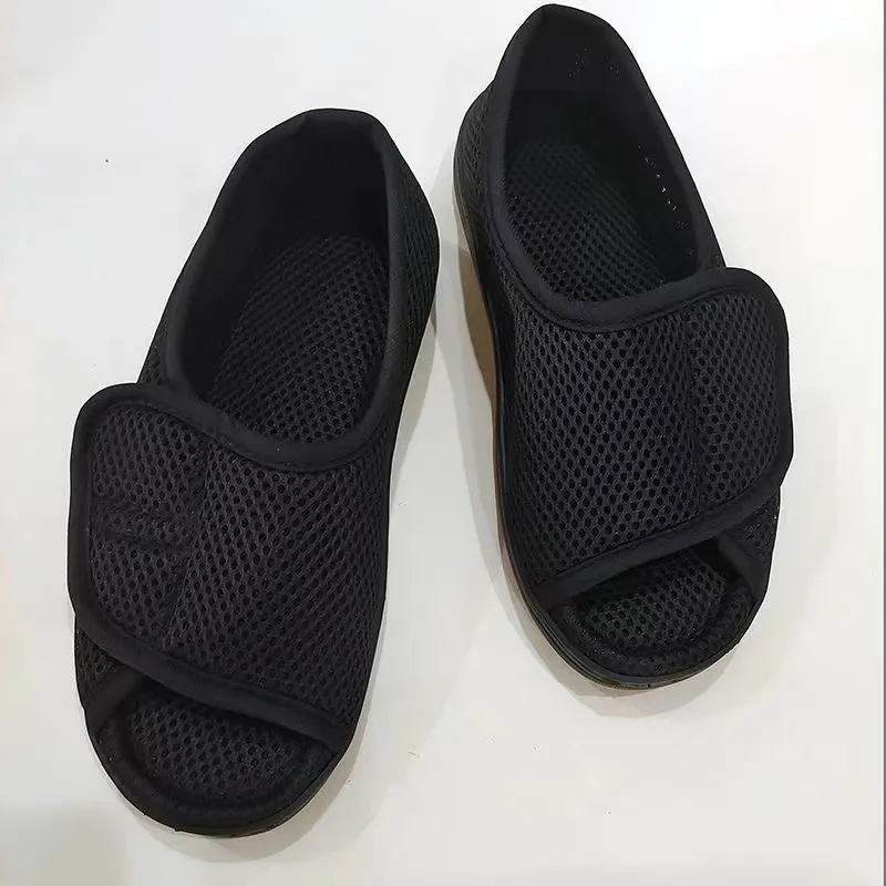 FECHENG Diabetic Shoes for Men Extra Wide Slip-on Shoes for