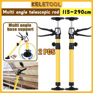 Telescopic Support Jack Rod 45° Swivel Base Adjustable Height Lifting Rod Heavy Duty Furniture Installation Support Tool
