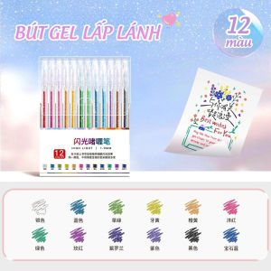 Bộ Bút Gel Kim Tuyến 36 Màu Ngòi 1.0mm – Bút Viết Thiệp Vẽ Tranh Trang Trí Sổ Tay Học Sinh