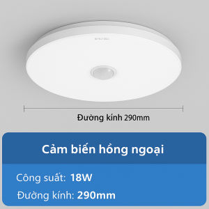 TOP SẢN PHẨM Bóng Đèn Cảm Biến Hồng Ngoại 24W Đường Kính 360mm Siêu Sáng Tiết Kiệm Điện Ánh Sáng Trắng Dịu Nhẹ Dùng Cho Hành Lang Cầu Thang Ga Ra