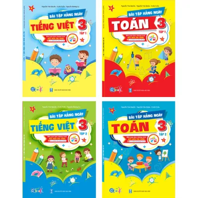 Sách Lớp 3 - Bộ 12 Cuốn Đề Kiểm Tra Bài Tập Tuần Bài Tập Hằng Ngày Toán và Tiếng Việt Kết Nối