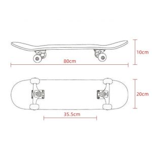 Skateboard 31 Inch Complete Skateboards for Adult 9 Layers Skateboard Youths Long Skate Board