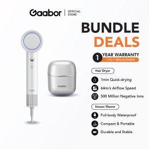 【Bundle Sales】Gaabor Portable Dual Blade Type-C Charge Men Razor ER-T01 and Hair Care Youth Hair Dryer HD-M02C