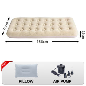 Premium Queen Air Mattress with Built-in High-Speed Pump & Pillow Double High Inflatable Air Bed Waterproof Flocked Surface for Home Guests Camping Travel & Outdoor Use