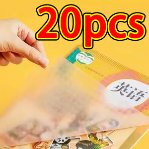 20/10 Sheets Transparent Self-adhesive Book Wrap Protective Cover S/M/L Waterproof Film Diamond Wrapper